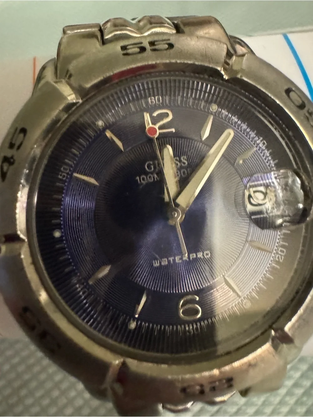 Guess wristwatch featuring